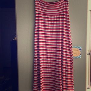 Azules Women's Striped Long Maxi Skirt